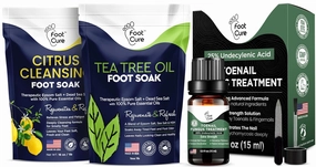 Tea Tree Oil & Citrus Detox Foot Soak with Epsom Salts - All Natural Salts for Post Workout Recovery - Softens Calluses with Toenail Repair Solution