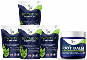 Tea Tree Oil Foot Soak with Epsom Salts- for Foot Pain, Soreness, Athletes Foot, Odors, Toe Nail Fungus, for Dry Cracked Feet - Instantly Hydrates & Soothes Irritated Skin & Athletes Foot