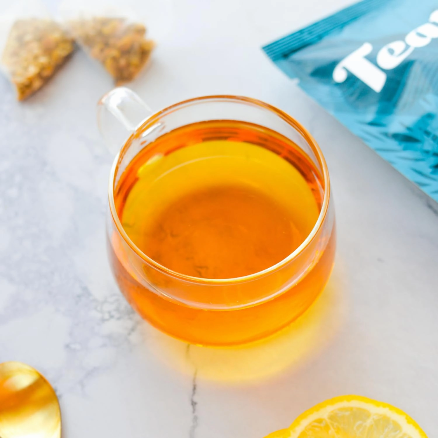 Teatulia Organic Chamomile Tea Bags (50 Pyramid Teabags) Raw Whole Leaf Flower. 100% Compostable And Sustainably Grown In Egypt. Caffeine Free Herbal Camille Tea - Calming Sleepytime Chamomile