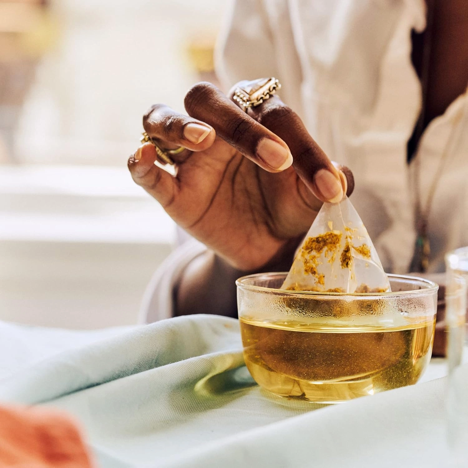 Teatulia Organic Chamomile Tea Bags (50 Pyramid Teabags) Raw Whole Leaf Flower. 100% Compostable And Sustainably Grown In Egypt. Caffeine Free Herbal Camille Tea - Calming Sleepytime Chamomile