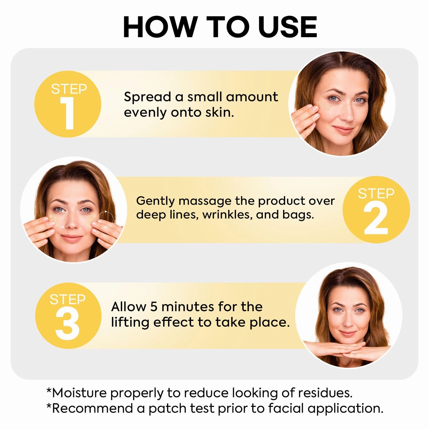 Temporary Face Tightener: Instant Face Lift Cream – Rapidly Improves the Look of Aged Skin – Tightens & Blurs Fine Lines – For Mild to Moderate Wrinkles – 2.1 oz