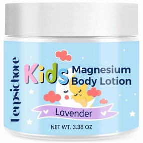 Terpsichore Magnesium Lotion for Kids Sleep & Calm: Topical Magnesium Cream Supports Children Bedtime & Night Calming - Free of Melatonin, Lavender (3.38 Fl Oz)