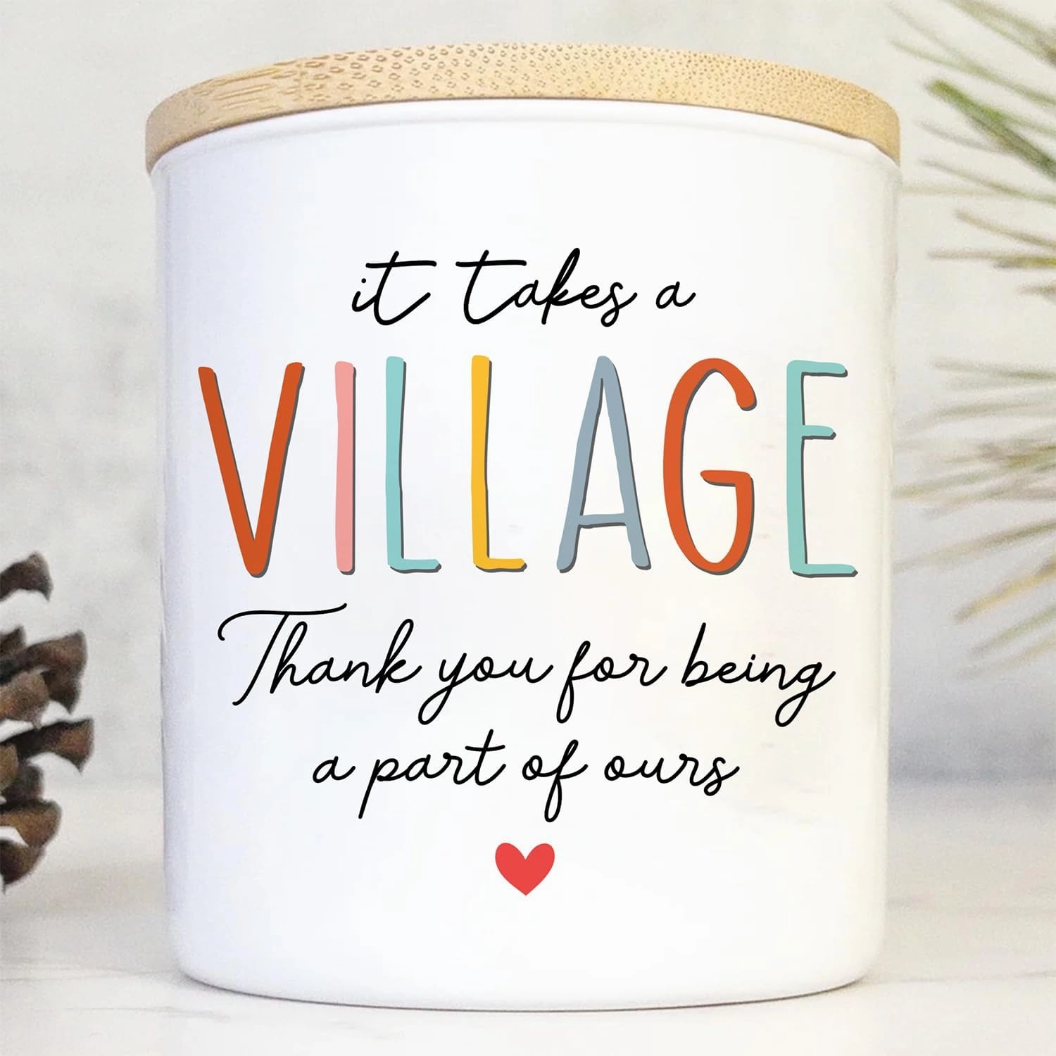 Thank You Gifts for Women, Teacher Appreciation Gifts, Appreciation Gift for Teacher Coworker Daycare Provider Nanny Babysitter Caregiver, Birthday Holiday Christmas Farewell Gift - Soy Wax Candle 8oz
