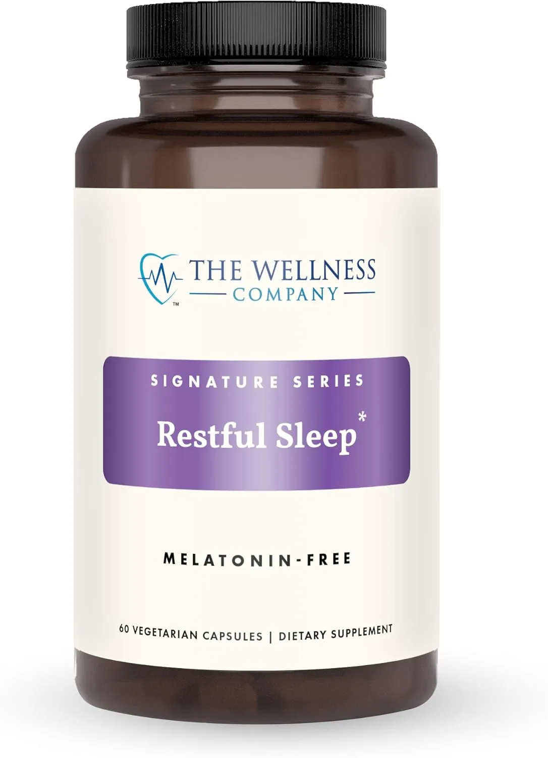 The Wellness Company Restful Sleep | 60 Capsules (1 Month Supply) | Natural Melatonin-Free Sleep Support | Non-GMO, Vegan, Gluten Free | for Gently Calming and Relaxing Mind and Body