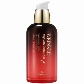 THE SKIN HOUSE Wrinkle Supreme Emulsion 4.40 fl.oz. Korean Red Ginseng, Mushrooms, Adenosine | Fine Lines & Wrinkles, Lightweight, 130ml