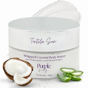 Thick Whipped Body Butter for Women – Moisturizer with Organic Coconut Oil, shea butter & Vitamin E – Silky Hydrating Body Butter for Soft, Smooth Skin - Tortola Sun 8 Oz