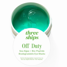 Three Ships OffDuty Sea Algae   Bio-Peptide Smoothing Eye Masks- Firming Under Eye Patches to Reduce Look of Fine Lines, Biodegradeable (30 sets)