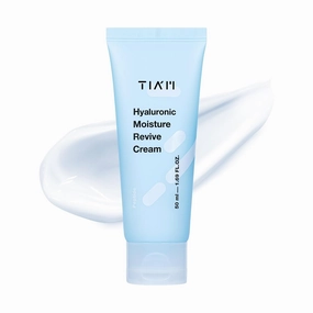 TIA'M Hyaluronic Moisture Revive Cream, 1.69 fl oz, Peptide & Ceramide Facial Moisturizer for Long-Lasting Hydration and Firming, Perfect for Dry and Dehydrated Skin, Korean Skin Care