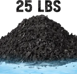 Timgle 25 Lbs Bulk Water Air Filter Activated Charcoal Coconut Hull Granular Activated Carbon 10-18 Mesh Water Distiller Charcoal Filters Media for Filtration