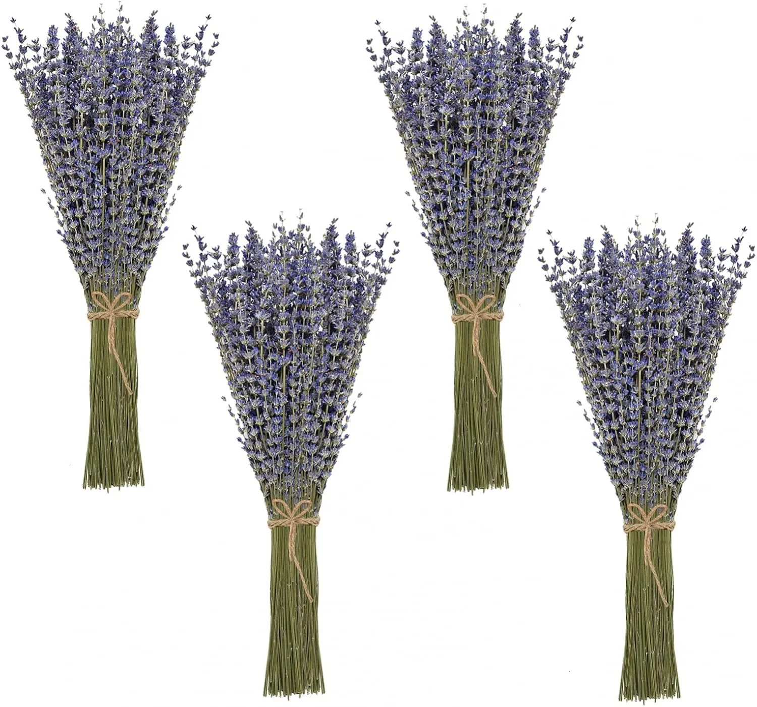 Timoo Dried Lavender Bundles 100 Natural Dried Lavender Flowers for Home Decoration, Photo Props, Home Fragrance, 4 Bundles Pack