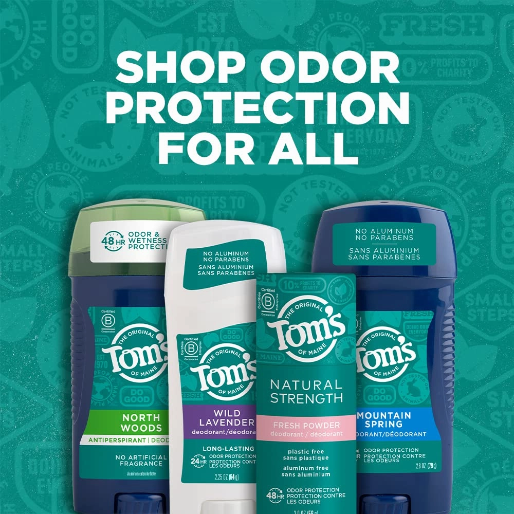 Tom's of Maine Long-Lasting Aluminum-Free Natural Deodorant for Women, Wild Lavender, 2.25 oz. (Packaging May Vary)