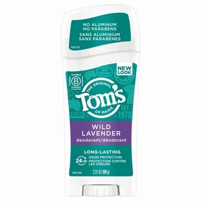 Tom's of Maine Long-Lasting Aluminum-Free Natural Deodorant for Women, Wild Lavender, 2.25 oz. (Packaging May Vary)