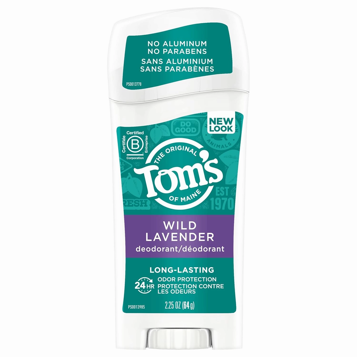 Tom's of Maine Long-Lasting Aluminum-Free Natural Deodorant for Women, Wild Lavender, 2.25 oz. (Packaging May Vary)