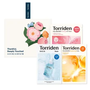 Torriden Special Mask Set (15 sheets) | DIVE IN Hyaluronic Acid Mask (5 sheets)   CELLMAZING Vita C Mask (5 sheets)   CELLMAZING Collagen Firming Gel Mask (5 sheets) | Korean Face Mask