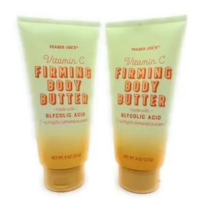 Trader Joe’s Vitamin C Firming Body Butter 8 Oz (Pack of 2)   Dri store sticker.