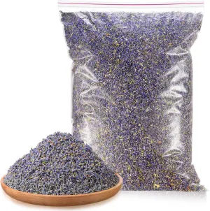 Treela Dried Lavender Bulk Dry Lavender Buds Fragrant Flower Petals for DIY Wedding Gift Crafts Home Fragrance Sachets(4 Pound)