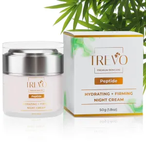 Trevo Peptide Hydrating   Firming Night Cream - Advanced Anti Aging Face Cream - Hydrating Face Moisturizer - Peptides, Retinol & Vitamin B3 - Reduce Fine Lines, Anti Inflammation - 50g/1.8oz