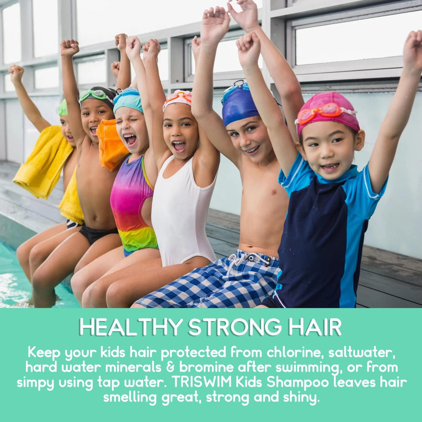 TRISWIM Kids Chlorine Removal Shampoo 8.5oz | Removes Chlorine, Bromine, Salt Water & Hard Water Minerals | Hydrates & Nourishes with Aloe Vera, Vitamin A & Pro Vitamin B5 | Lime   Mango Scent