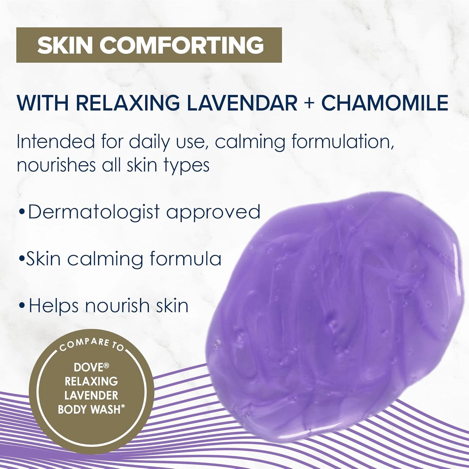 True Real Relaxing Lavender Body Wash, 22 oz, 4 Pack