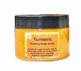 Turmeric Face & Body Scrub - (Citrus & Chamomile) Deep Cleansing, Exfoliating, Natural Oils