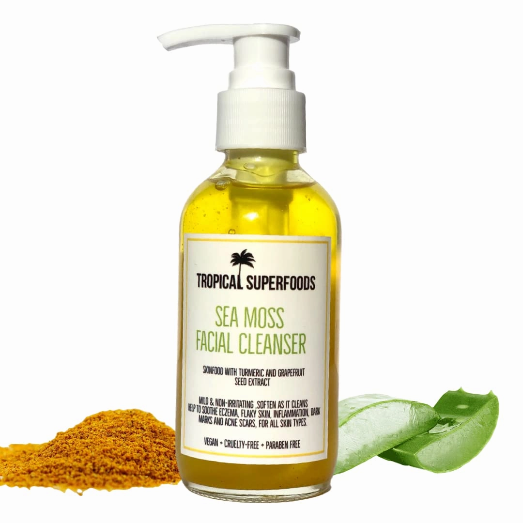 Turmeric Face wash with Sea Moss - Rich in Collagen with Aloe and Grapefruit Seed Extract For All Skin Types