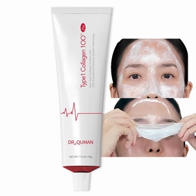 Type1 Collagen 100 Pro Korean Skin Care | Anti-aging Peel-off Mask for Face & Neck | Firming & Lifting Care | Reduces Wrinkles & Pores | Deep Hydration & Moisturization | 1.76oz/50g