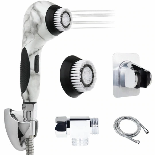 Ultimate sonic cleansing handheld shower system with built-in powerful adjustable spray
