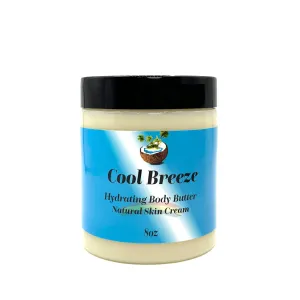 Ultra-Soft Shea Body Butter, Dry Skin Cream for Radiant Moisturized Skin, Natural Hydrating Body Lotion with Aloe Vera, Argan Oil, Rosehip Oil, (Cool Breeze, 8oz)