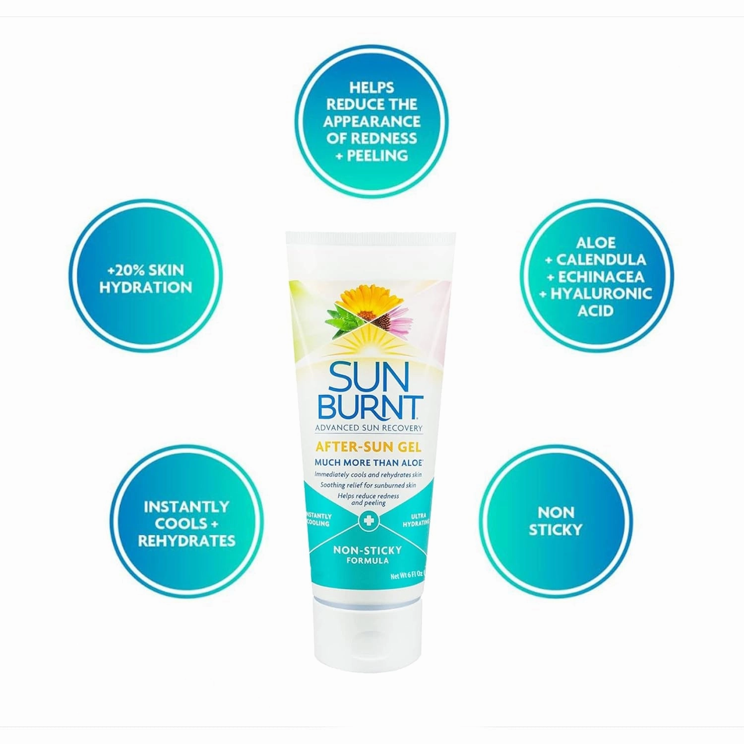Ultra Hydrating Aloe Vera Gel by  6 Ounce,Clear,Sunb21006