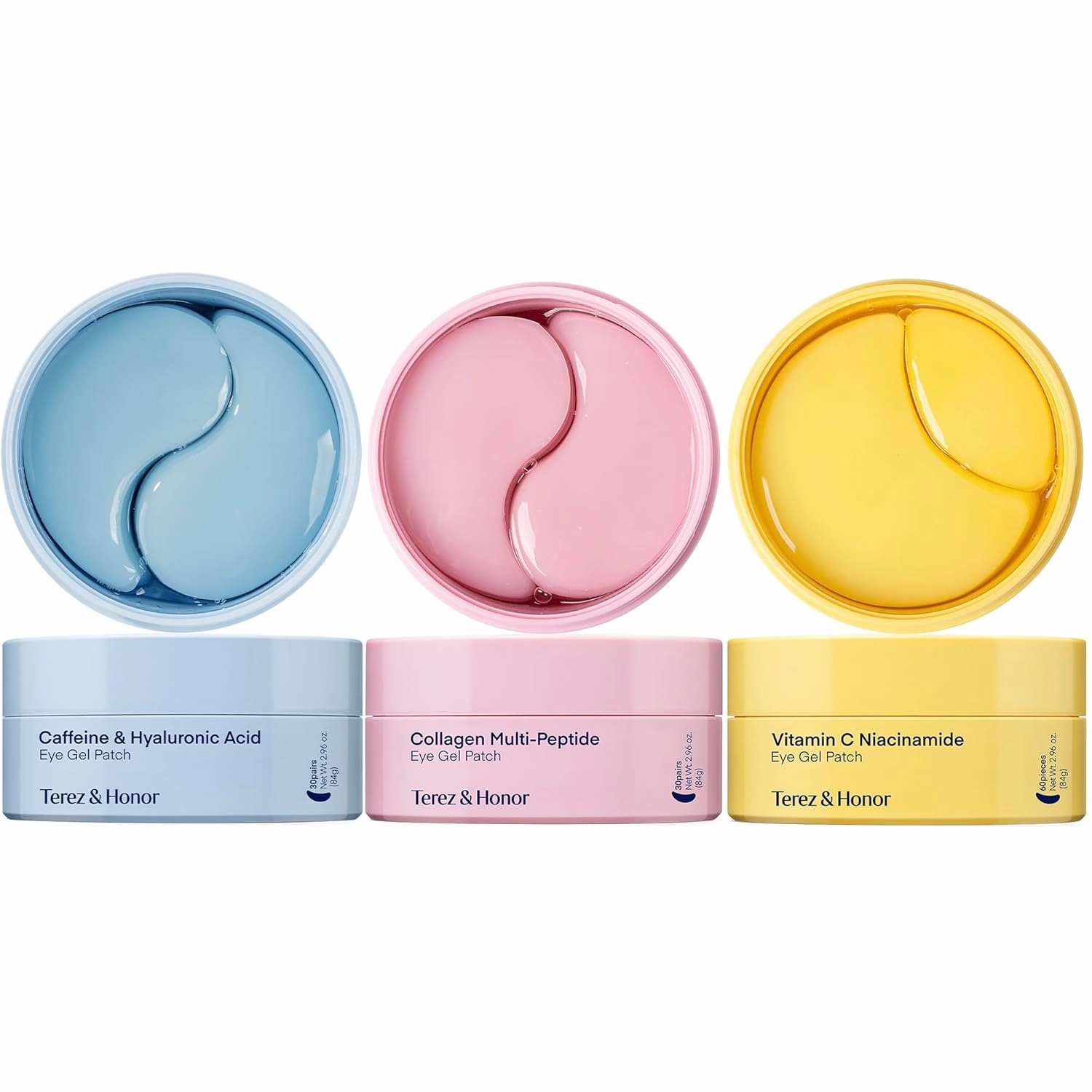 Under Eye Patches Korean Skincare: Self Care Kit for Puffy Eyes, Dark Circles, Fine Lines & Wrinkles - 180 Pcs Hydrogel Eye Mask with Collagen, Caffeine, Hyaluronic Acid & Vitamin C for Radiant Eyes