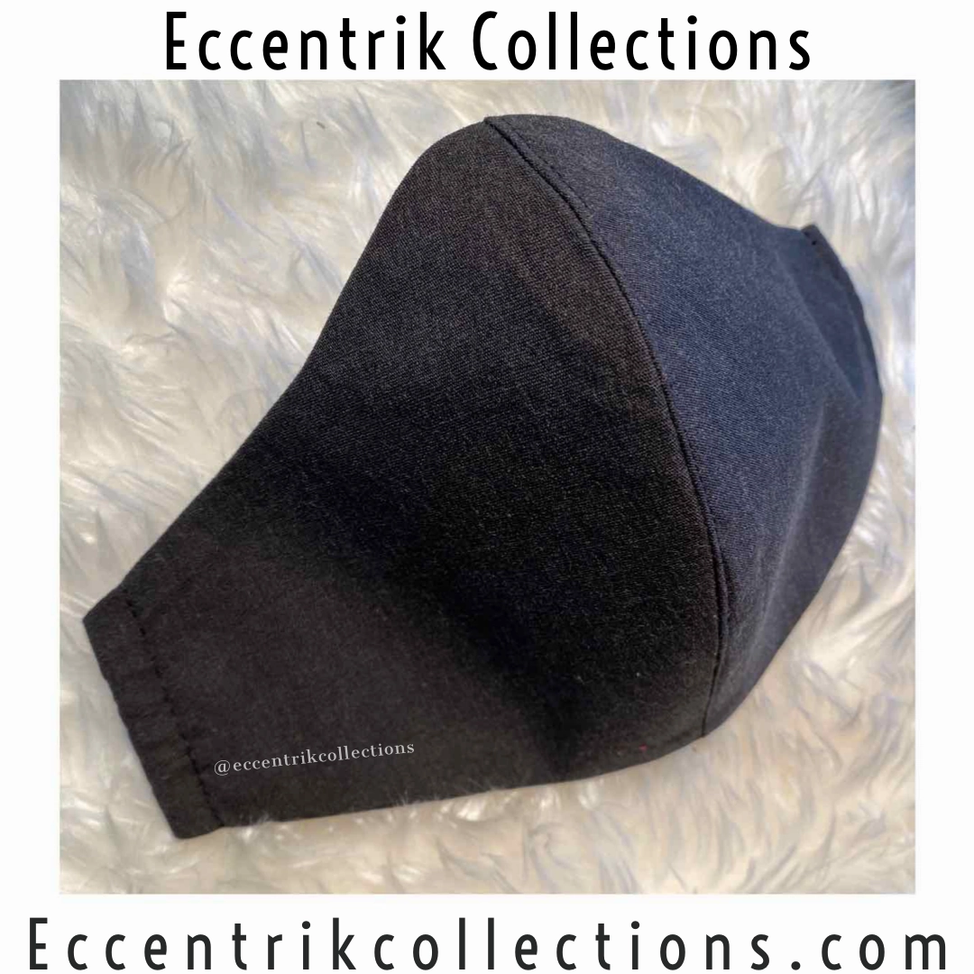 Unisex Charcoal Black Washable Face Mask