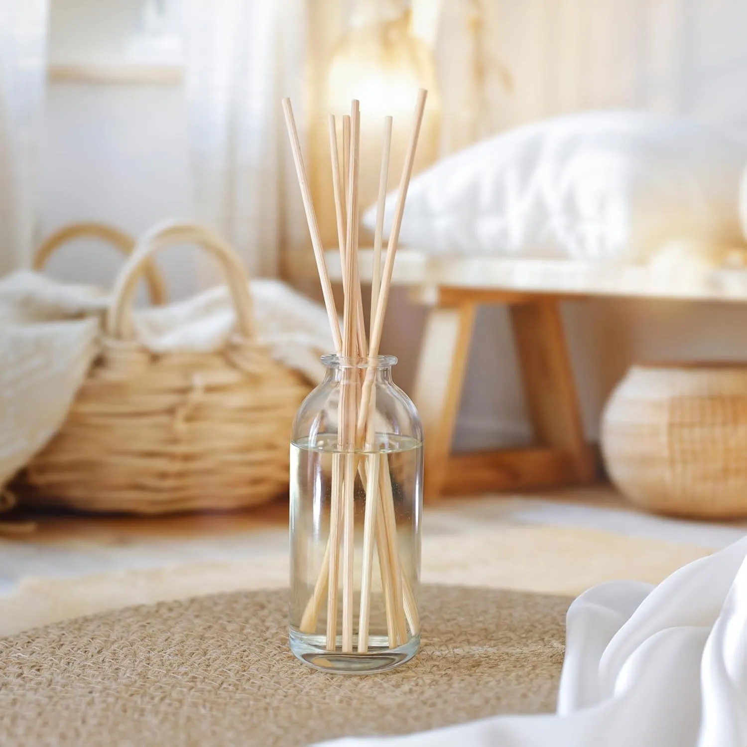 Urban Naturals Lavender Vanilla Reed Diffuser Set | Room Scent Infuser with Real Lavender & Natural Flowers | Soothing Scent Makes a Great Housewarming Gift | Great Idea