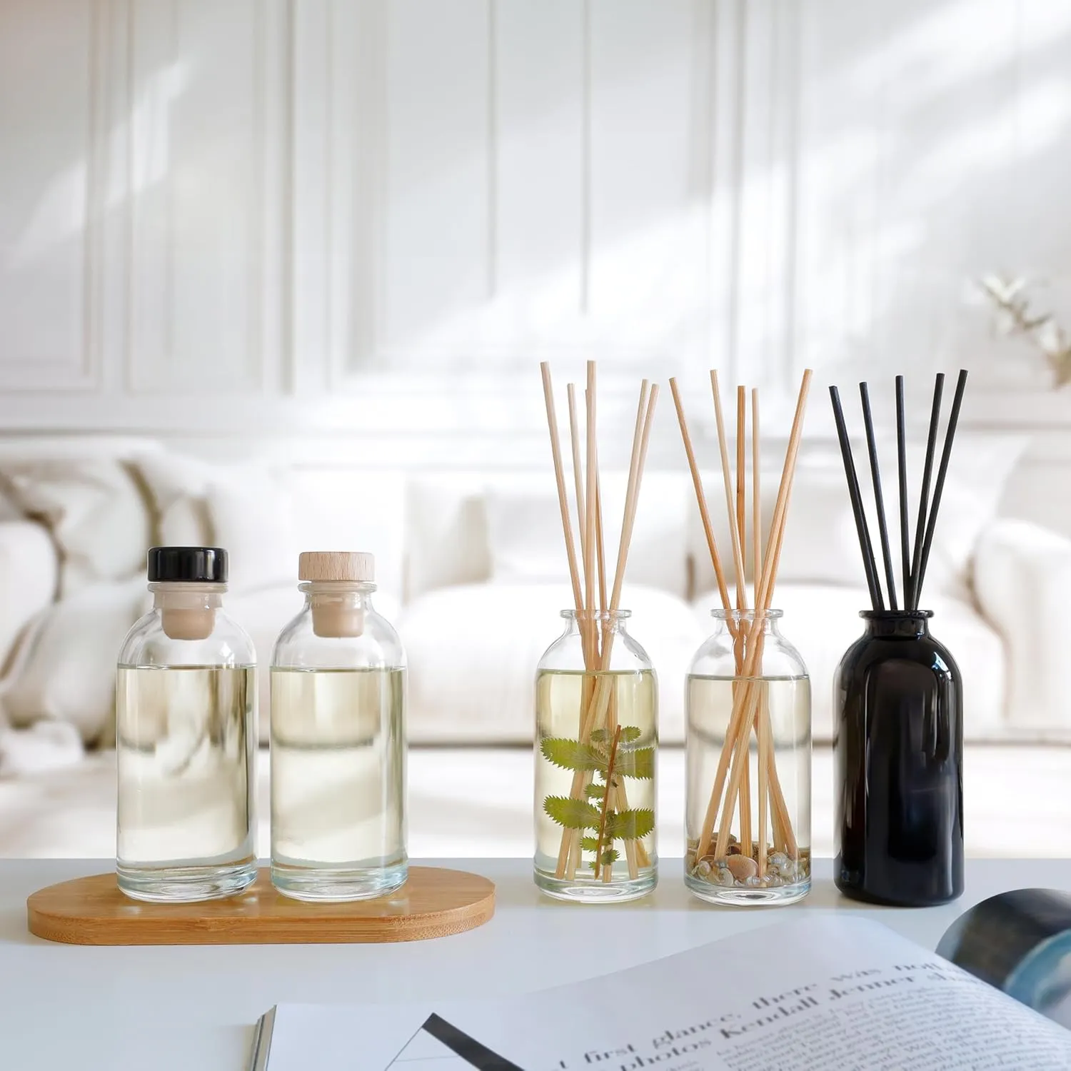 Urban Naturals Lavender Vanilla Reed Diffuser Set | Room Scent Infuser with Real Lavender & Natural Flowers | Soothing Scent Makes a Great Housewarming Gift | Great Idea