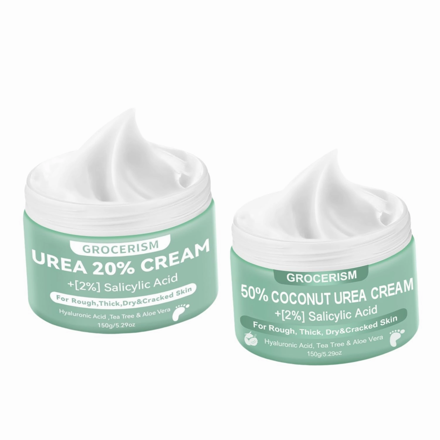 Urea Cream 20 Percent For Feet Plus 2% Salicylic Acid 150g   Urea Cream 50 Percent for Feet with Coconut 5.29 oz