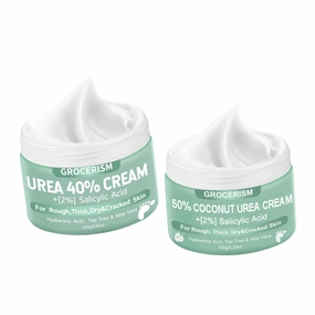 Urea Cream 40 Percent For Feet Plus 2% Salicylic Acid 8.82 oz   Urea Cream 50 Percent for Feet with Coconut 5.29 oz