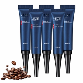 VEZE Eye Cream, VEZE Men's Awaken Peptide Lifting Eye Gel, 15G Cool Tender Eye Cream, Awaken Peptide Depuffing Eye Gel, Reduces Puffiness/Dark Circles/Puffiness and Fine Lines (5 Pcs)