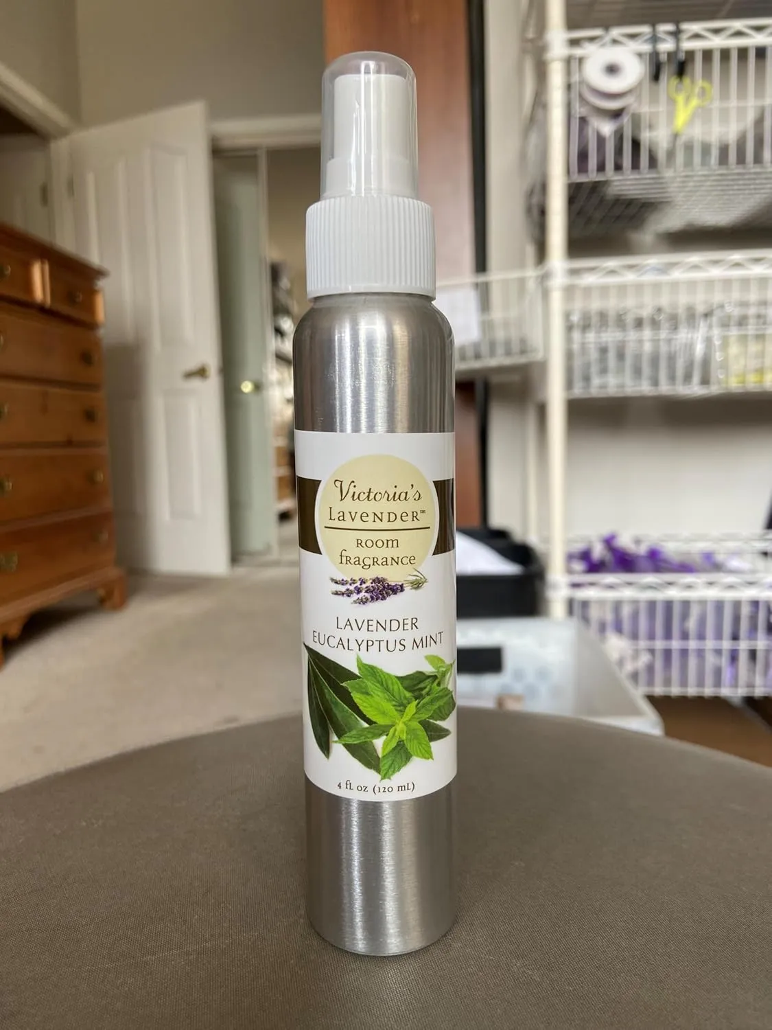 Victoria's Lavender Room Spray - All-Natural Home Fragrance, Pure Essential Oil Air Freshener & Odor Eliminator, Calming & Relaxing Scent, Household Essentials, 2pk Lavender Eucalyptus Mint, 4oz each