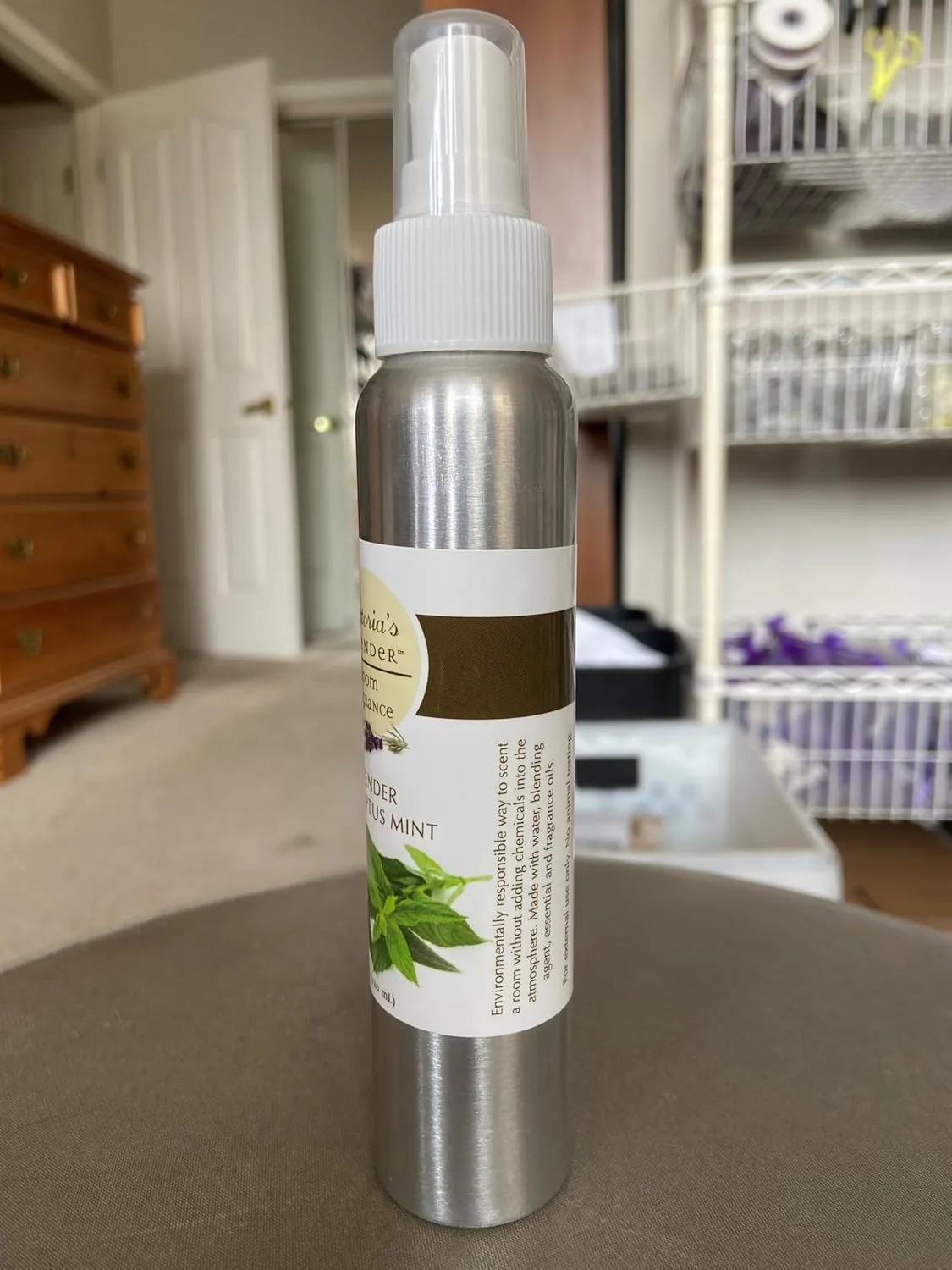 Victoria's Lavender Room Spray - All-Natural Home Fragrance, Pure Essential Oil Air Freshener & Odor Eliminator, Calming & Relaxing Scent, Household Essentials, 2pk Lavender Eucalyptus Mint, 4oz each