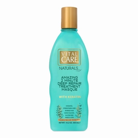 Vital Care Naturals 2-Minute Repair Hair Masque - Gentle Keratin Complex Hair Mask Treatment is Non-Stripping for Daily Use, Hydrating & Repairing - Abyssinian, Avocado & Sunflower Seed Oil