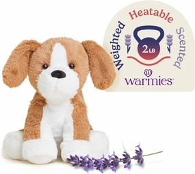 warmies Microwavable & Weighted Stuffed Animals, Beagle - Heated Stuffed Animal Plushie for Warmth & Comfort - Cute Soft Plush Toys for Adults & Children (Boys, Girls, Babies & Toddlers)