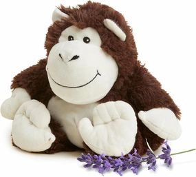 warmies Microwavable & Weighted Stuffed Animals, Monkey - Heated Stuffed Animal Plushie for Warmth & Comfort - Cute Soft Plush Toys for Adults & Children (Boys, Girls, Babies & Toddlers)