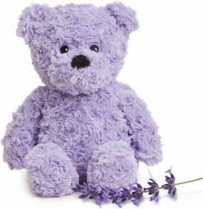 warmies Microwavable & Weighted Stuffed Animals, Purple Curly Bear - Heated Stuffed Animal Plushie for Warmth & Comfort - Cute Soft Plush Toys for Adults & Children (Boys, Girls, Babies & Toddlers)