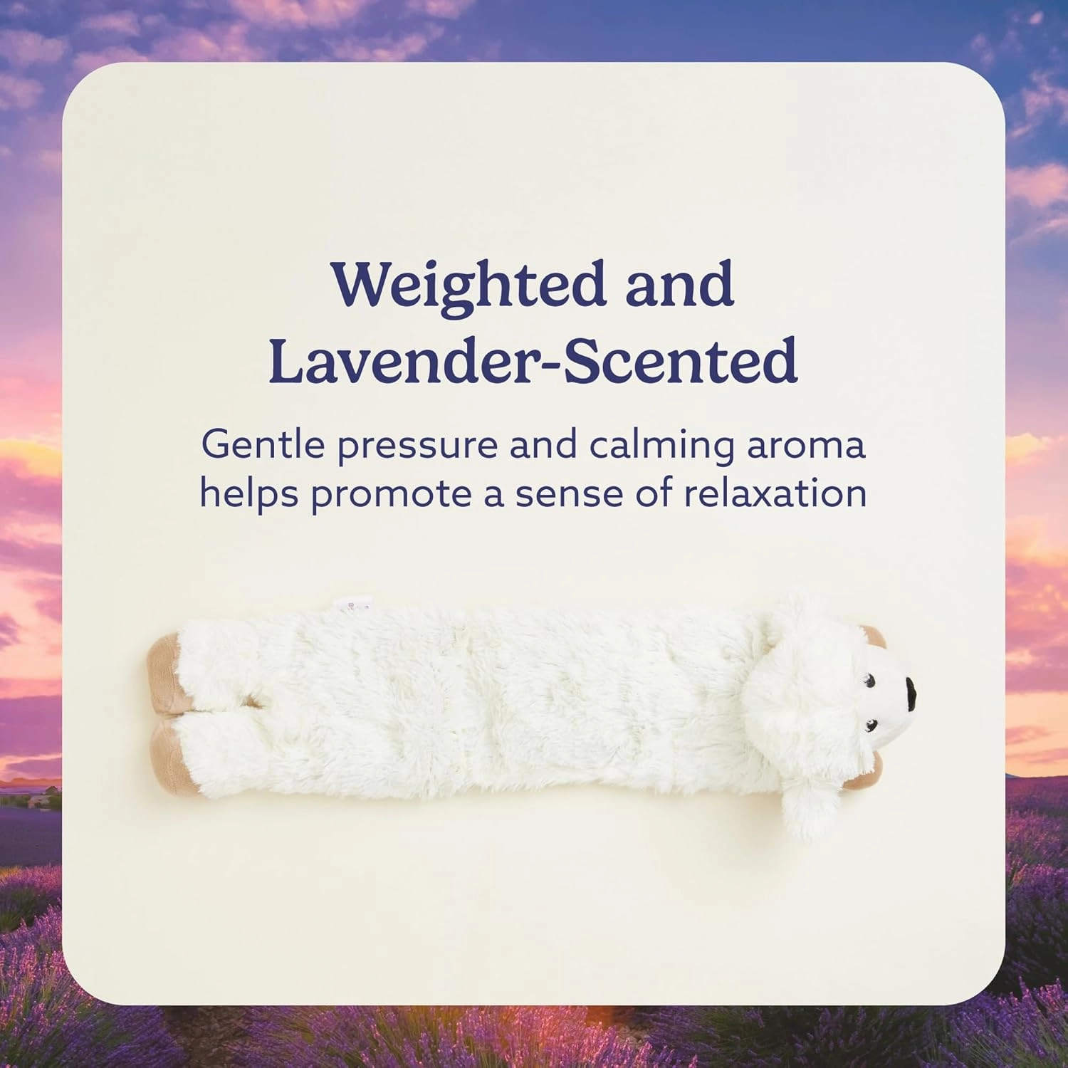 warmies Microwavable Neck & Shoulder Wrap - Heating & Cooling Plush Pad for Calming Relaxation - Weighted & Heated Neck Warmer with Scented Lavender - Microwave Heat Pad for Aches & Pain - Sheep