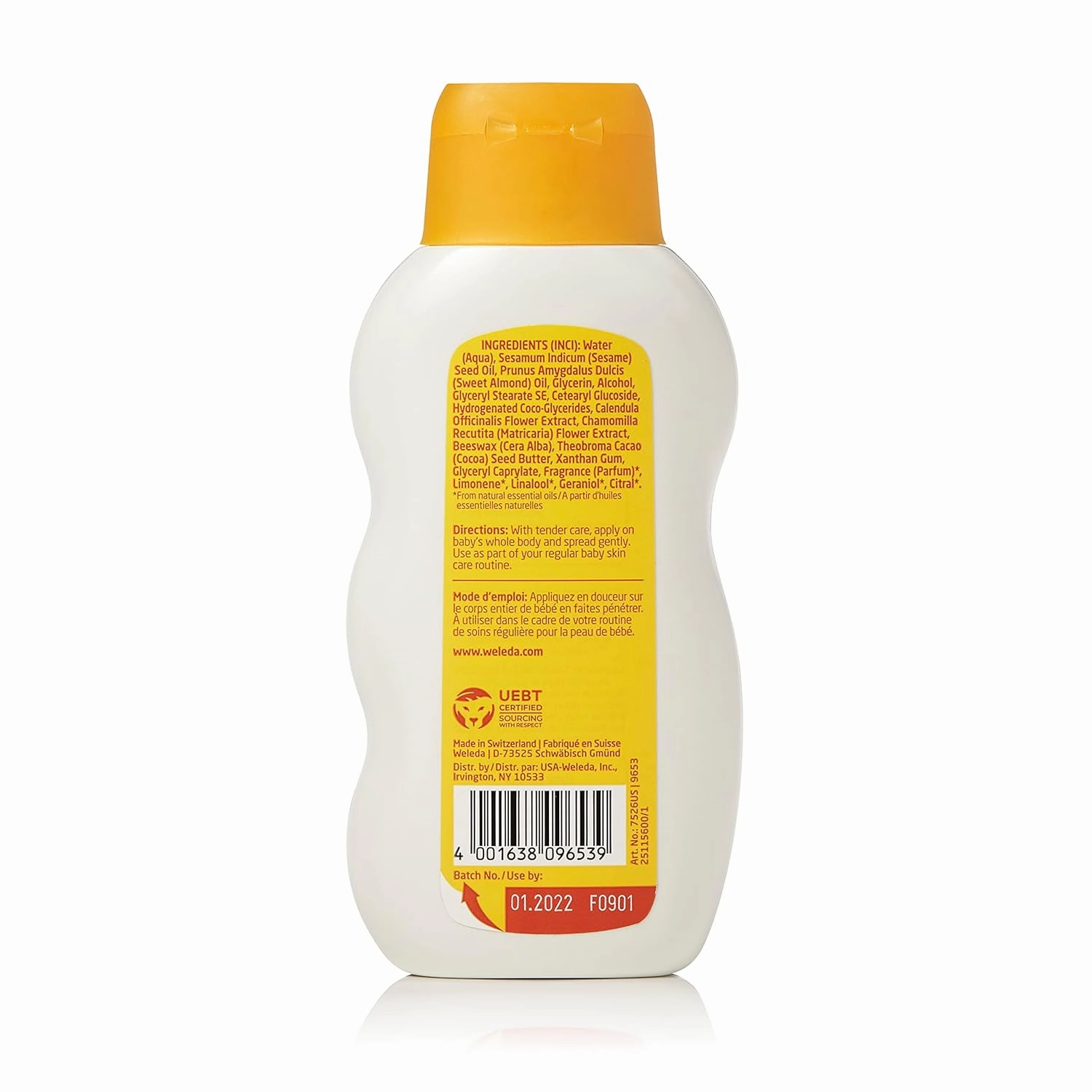 Weleda Baby Calendula Comforting Body Lotion, Plant Rich Moisturizer with Calendula, Chamomile, Sweet Almond and Sesame Oils, 6.8 Fl Oz (Pack of 2)
