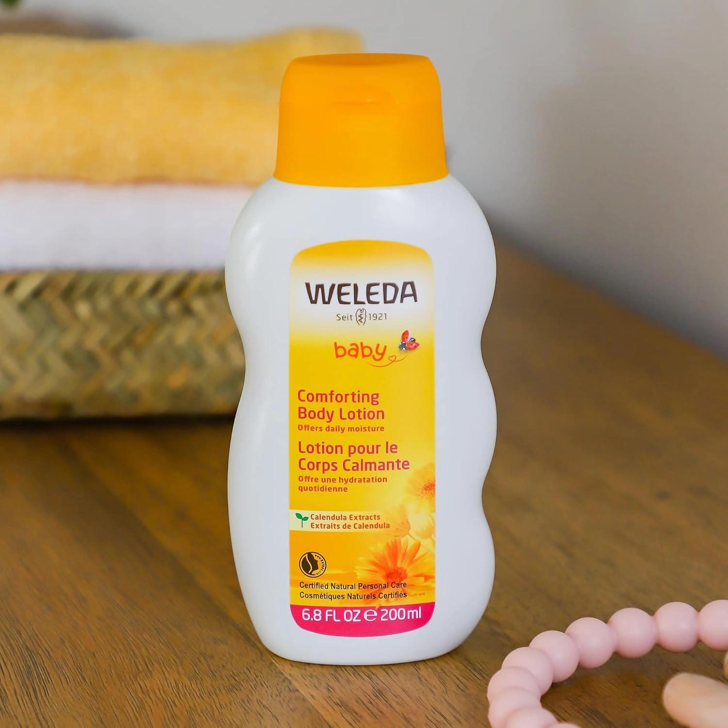 Weleda Baby Calendula Comforting Body Lotion, Plant Rich Moisturizer with Calendula, Chamomile, Sweet Almond and Sesame Oils, 6.8 Fl Oz (Pack of 2)