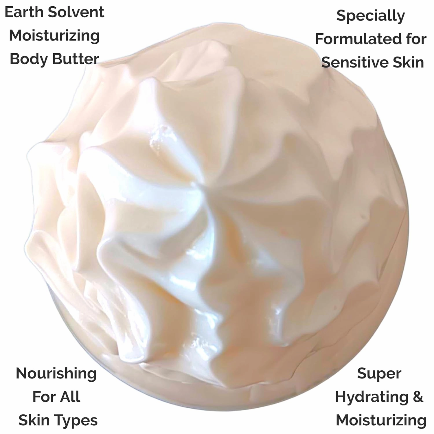 Whipped Unscented Body Butter Infused with Dead Sea Minerals & Hyaluronic Acid | Whipped Shea Butter   Mango Butter Super Hydrating Repairing & Moisturizing (8 oz, Unscented)