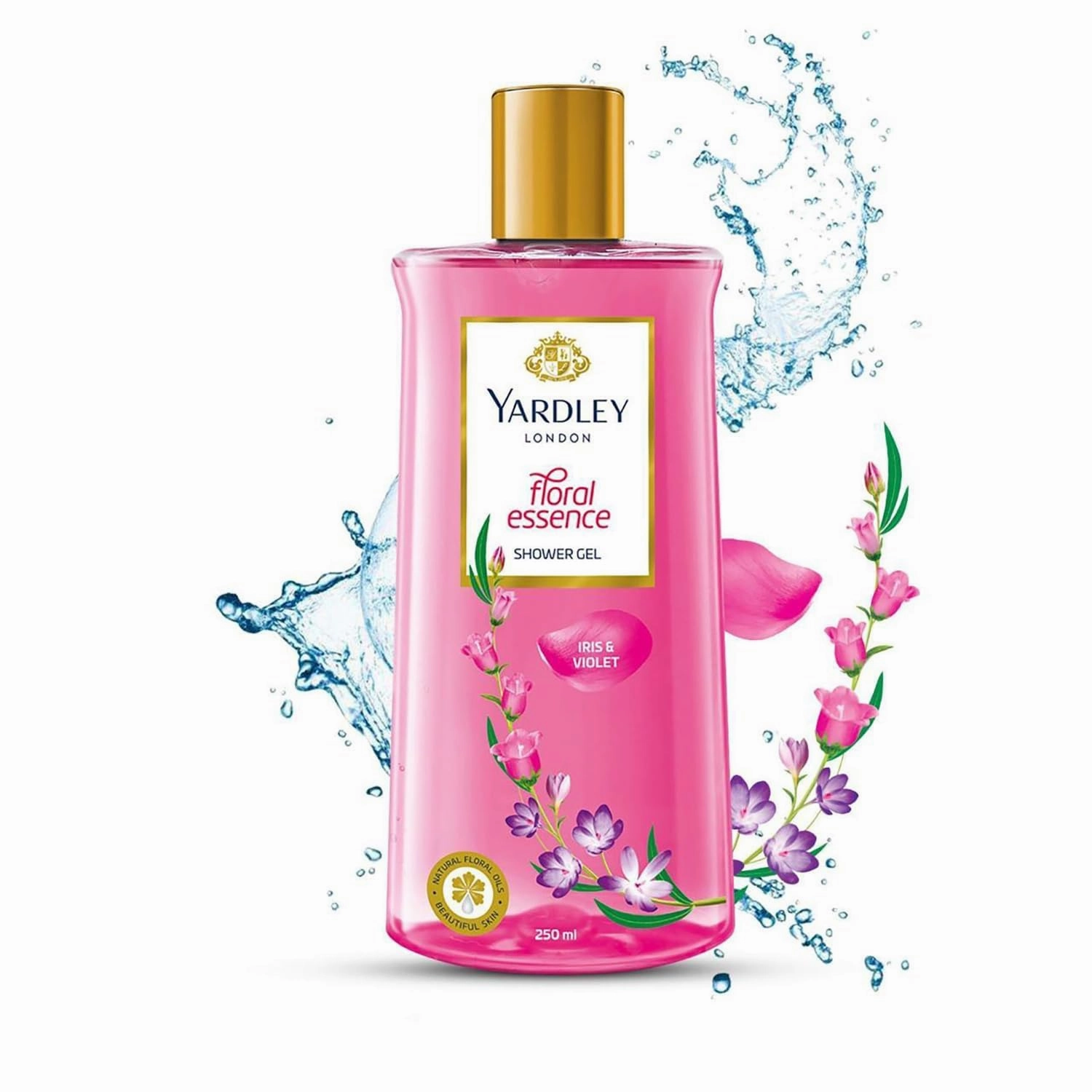 Yardleey London| Shower Gel| Floral Essence| With Natural Floral Oils Of Iris & Violet| No Parabens| No Silicones | 250ml