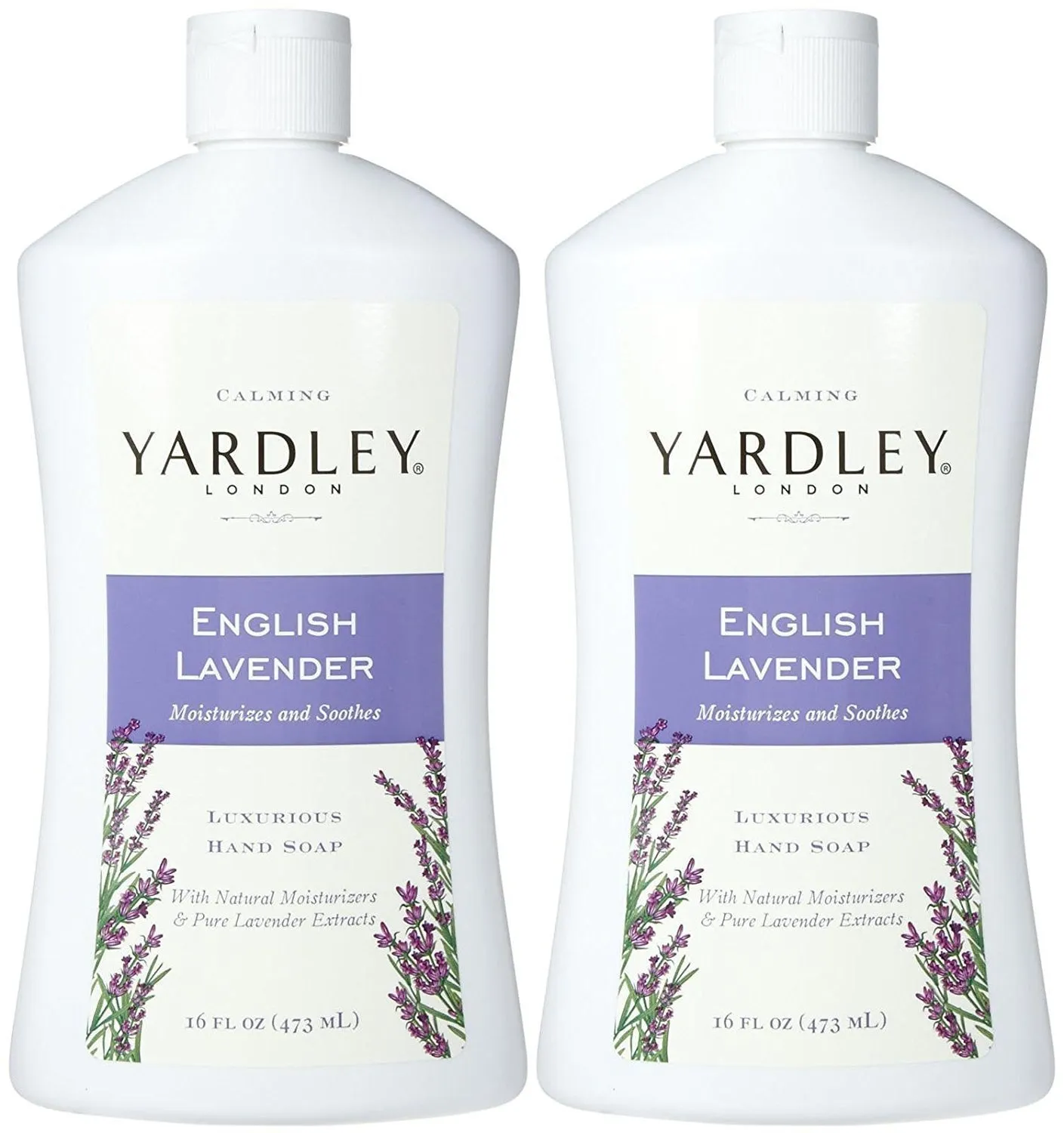 Yardley London Liquid Hand Soap - English Lavender - 16 Fl Oz (Pack of 2)