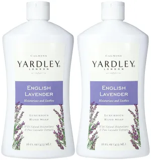 Yardley London Liquid Hand Soap - English Lavender - 16 Fl Oz (Pack of 2)