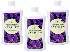Yardley London English Lavender, Luxurious Hand Soap, Moisturizes & Soothes with Essential Oils, 16 FL OZ (473ml) - 3 Pack